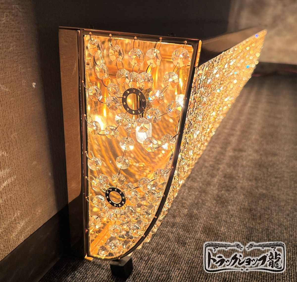 ナイアガラ シャンデリア 120cm デコトラ 幅120cm ナイアガラ シャンデリア フルゴールドメッキ クリスタル