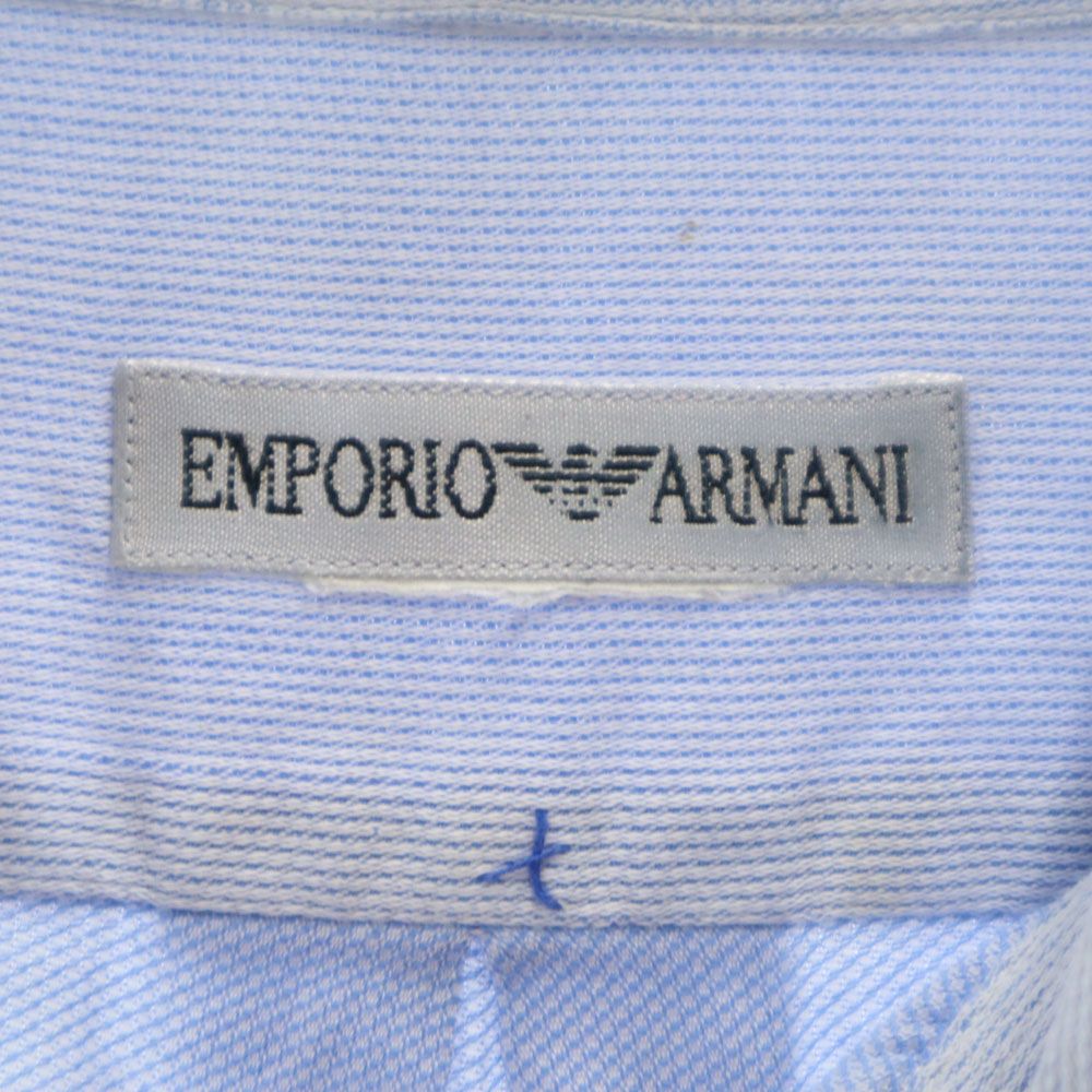 エンポリオアルマーニ ストライプ柄 長袖 ボタンダウンシャツ 43 ブルー系 Emporio Armani メンズ