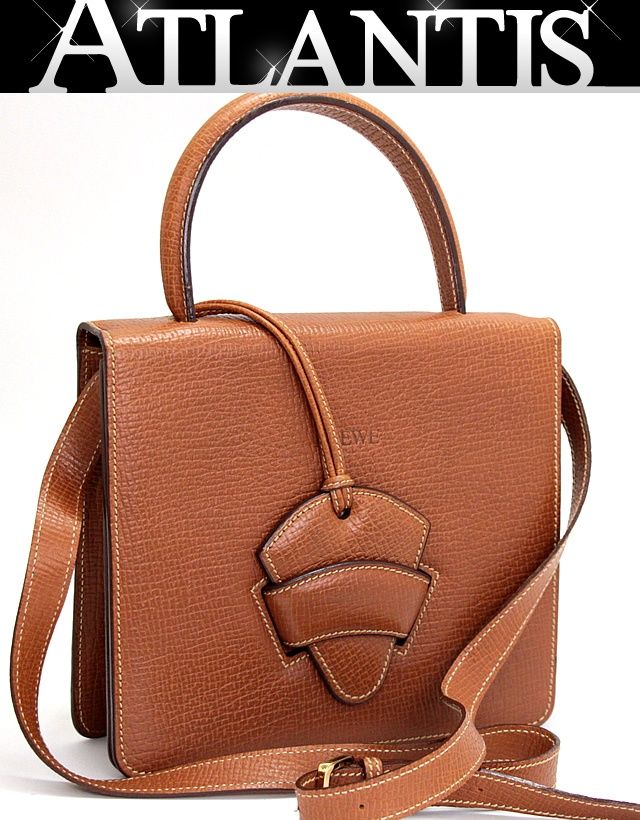 ロエベ LOEWE ヴィンテージ バルセロナ 2WAYバッグ レザー ブラウン 70697