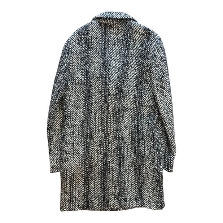 ドーメル DORMEUIL オーダーコート グレー ブラック ホワイト チェスターコート パッチポケット 本セッパ ストライプ ツィード