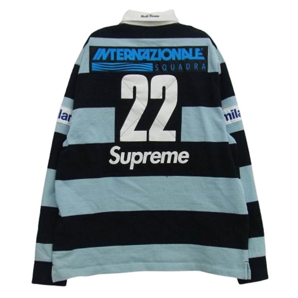 Supreme Stripe Rugby ポロシャツ L ラガーシャツ Supreme Stripe Rugby シュプリーム ストライプ ラグビー