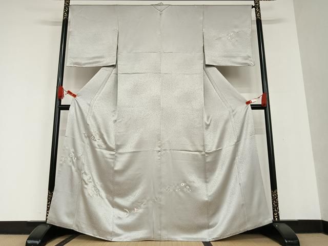 平和屋着物○極上 訪問着 総刺繍 吹き寄せ花文 金糸 正絹 逸品