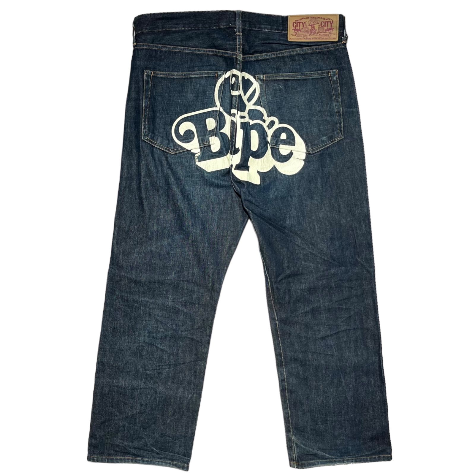 A BATHING APE エイプ マイロ プリント デニムパンツ A BATHING APE(アベイシングエイプ) 00's BAPE BABY MILO