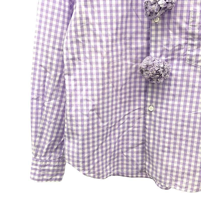 COMME des GARCONS / コムデギャルソン | 2002SS | チェック 装飾 レギュラーカラー シャツ ブラウス | パープル/ホワイト | レディース COMME des GARCONS / コムデギャルソン | 2002SS | チェック 装飾