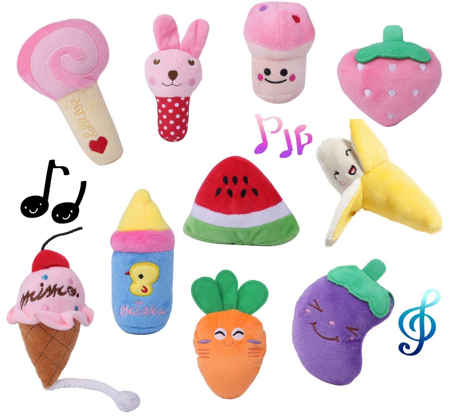 特価商品 犬おもちゃ Bluestarz13923 音が鳴る ぬいぐるみ（10点セット