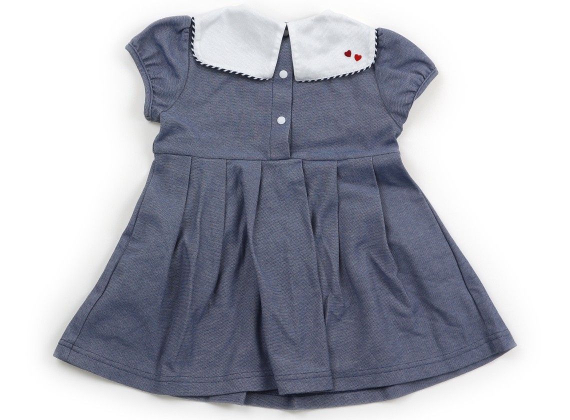 ファミリア ワンピース 80 familiar ワンピース 80 犬刺繍付き 可愛い