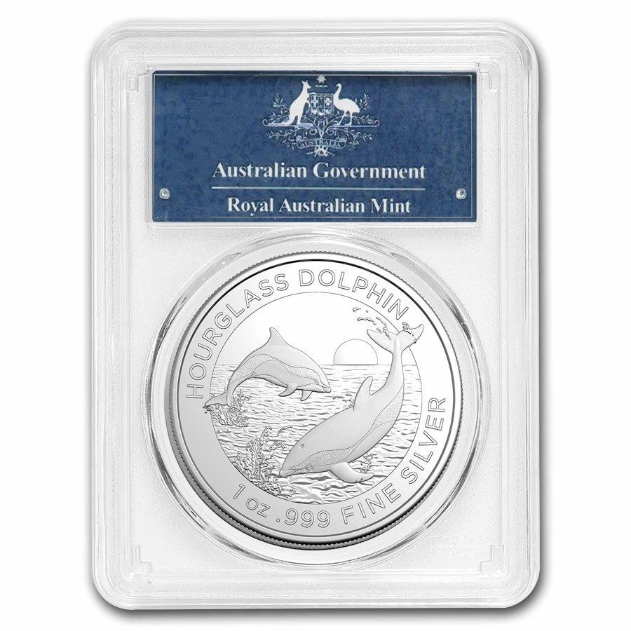 オーストラリア 2024 ダンダラカマイルカ 銀貨 PCGS MS70 保証書・スラブ付き] 2024年 (新品) オーストラリア「ダンダラ