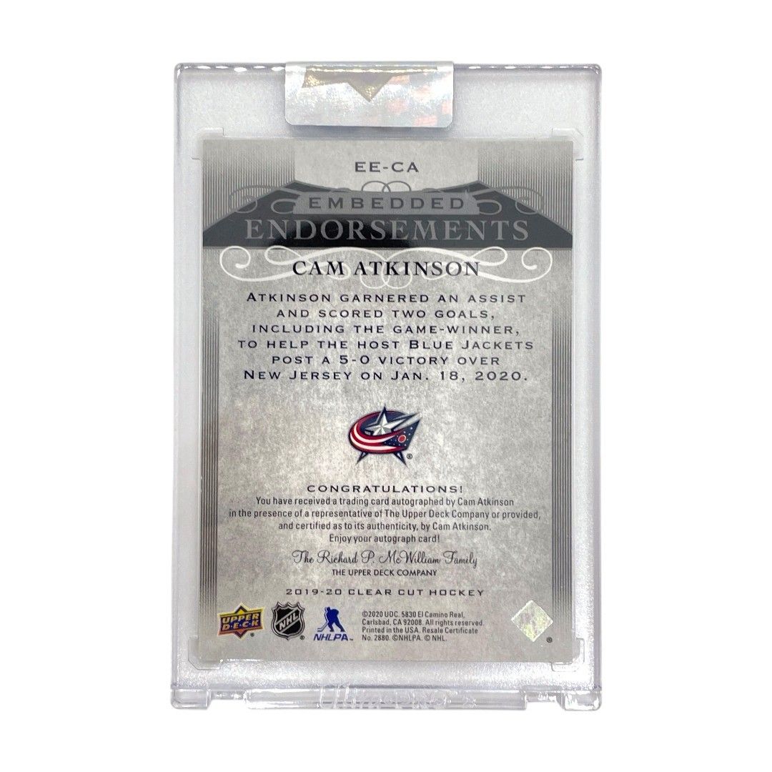未開封品 UPPER DECK NHLカード CLEAR CUT CAM ATKINSON