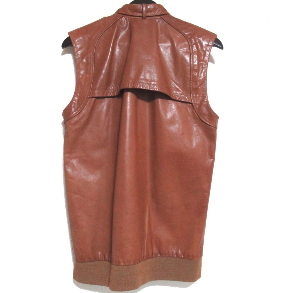 04ss Martin Margiela ミリタリーレザーベスト キャメル 【公式