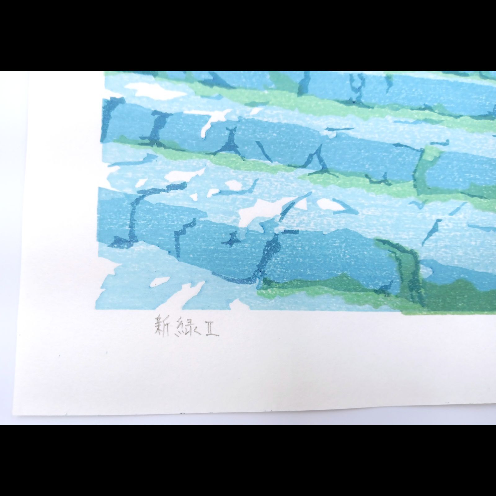 新品】木版画 壬生川純一「新緑Ⅱ」限定ナンバー付き！ ☆送料無料 