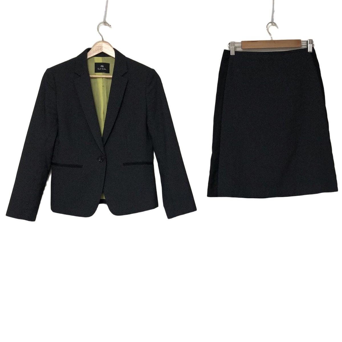 Paul Smith スカートスーツ PaulSmith(ポールスミス) スカートスーツ レディース - 黒×白 肩