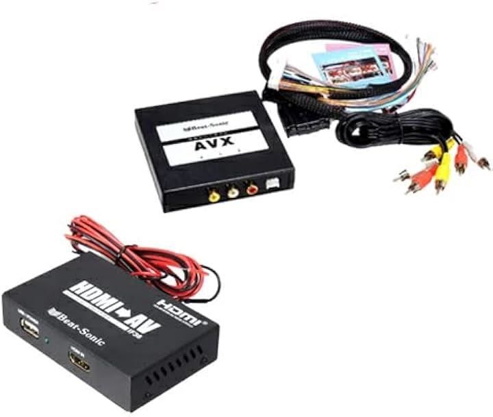 Beat-Sonic ビートソニック AVX02+IF36 スマートフォン用 HDMI⇒RCA 映a像音声変換 インターフェースアダプター 純正ディスプレイオーディオ用 外部入力アダプター 純正CD/DVDデッキ装着車に外部入力