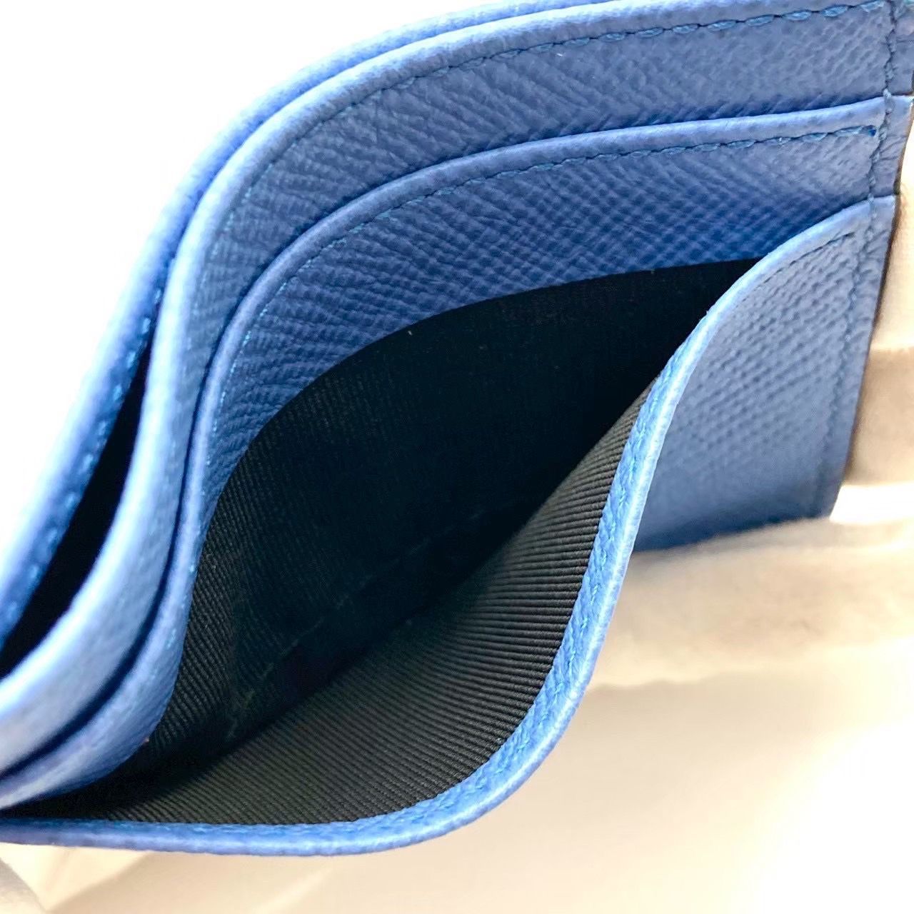 スマイソン 名刺入れ カードケース カード入れ 牛革 ブルー 未使用 70927 スマイソン 名刺入れ カードケース カード入れ 牛革 ブルー 未