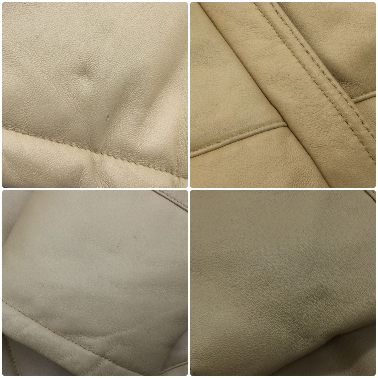 バックロゴ レザーダウンジャケット