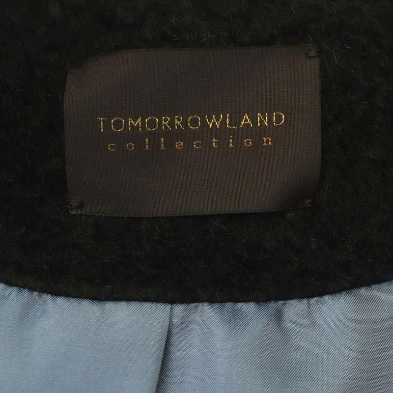 トゥモローランドコレクション TOMORROWLAND collection 22AW スーリーアストラカン ノーカラーショートコート アルパカ 36  黒 ブラック /DF □OS - メルカリ