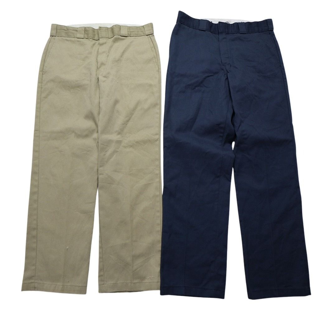 古着卸 まとめ売り ディッキーズ Dickies 874 ワーク パンツ 8枚セット メンズ 34 ノープリーツ センタークリース 古着 NB9792