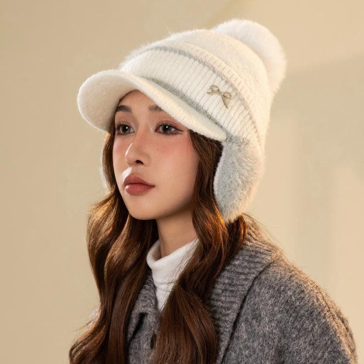 ゴルフ帽子 秋 冬 キャップ 裏起毛 耳あて 耳保護 レディース もこもこ