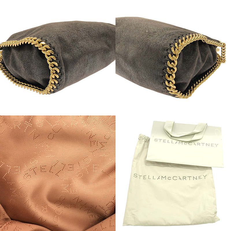 【美品】  STELLA McCARTNEY / ステラマッカートニー | MINI TOTE ECO SHAGGY DEER / ファラベラ レザー ミニ ショルダー トートバッグ | ダークブラウン | レディース 美品】 STELLA McCARTNEY / ステラマッカートニー | MINI TOTE ECO