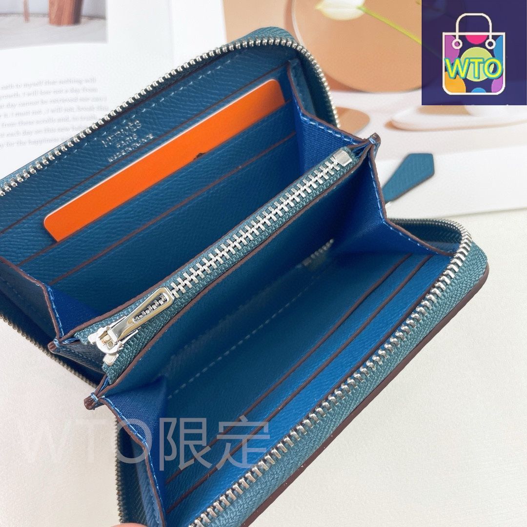 【シンプル＆高級感♪】 HERMES 財布 本日限定特価】Hermes Silk'in コンパクト財布 エンプソン
