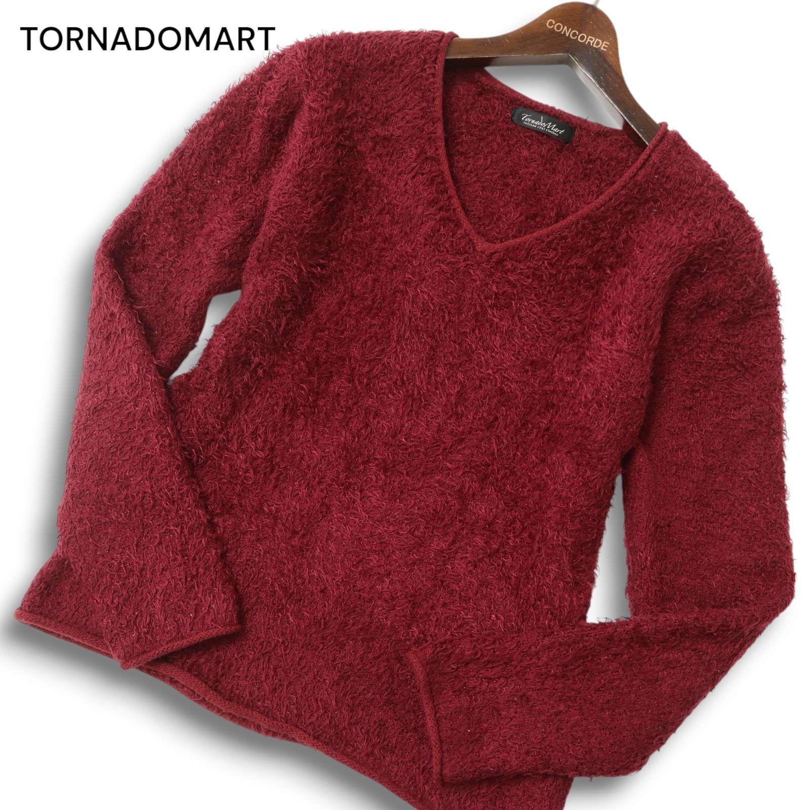 TORNADOMART トルネードマート 秋冬 フェザーヤーン☆ ウール混 V 