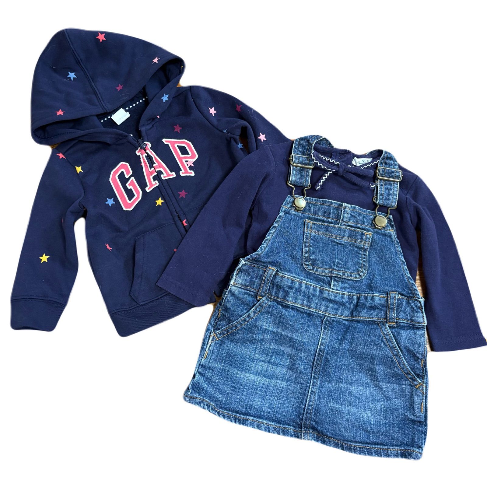 女の子 80cm コーディネートセット babyGAP アーベーベー パーカー T 