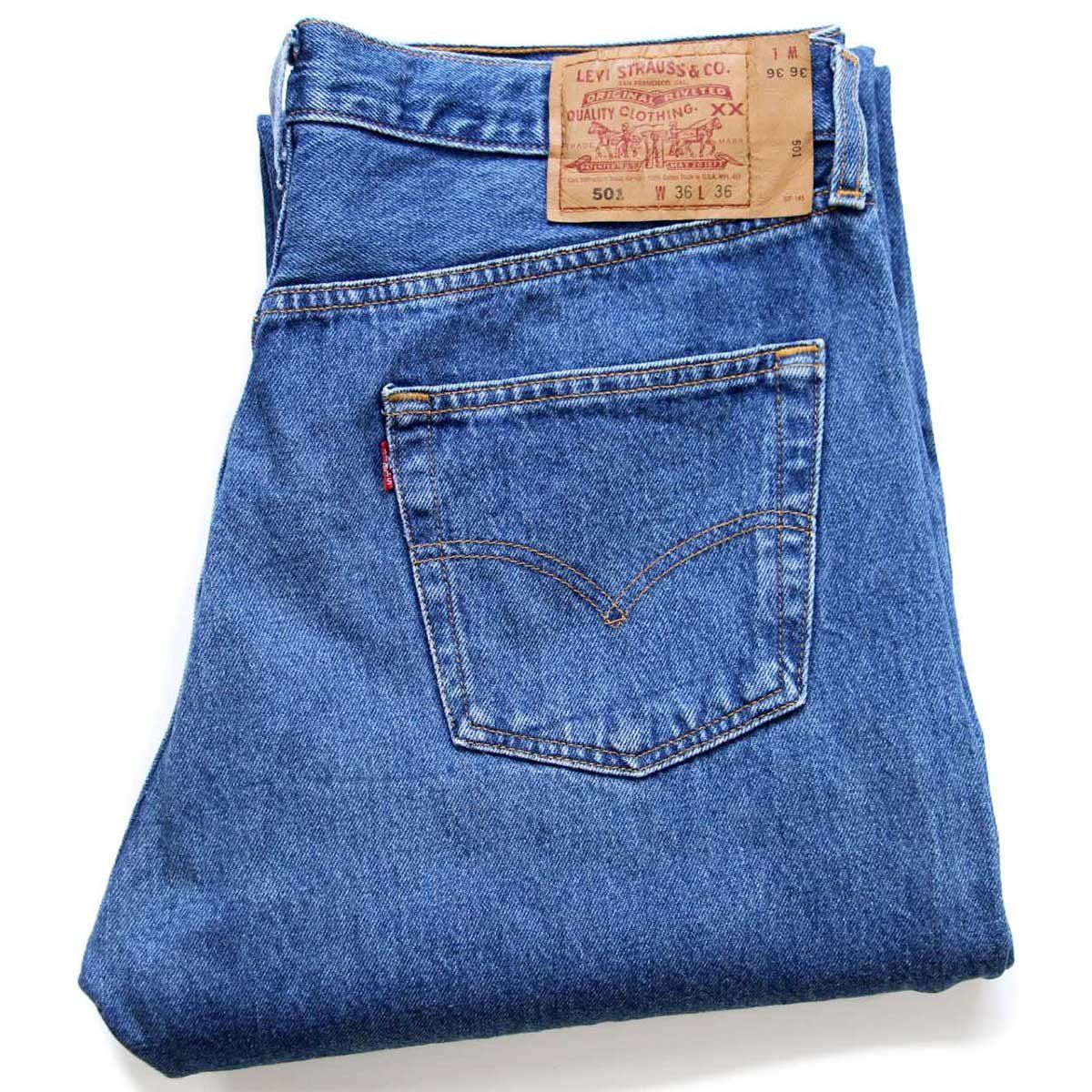 オールドビンテージLevi'sジーンズ 90s USA製 Levi'sリーバイス 501 デニムパンツ W36 L36☆187 オールド