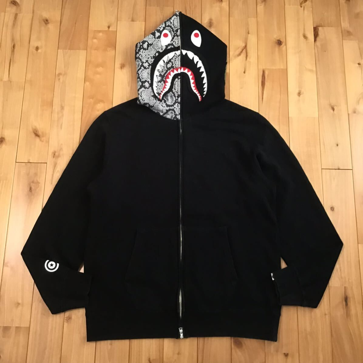 ★XL★ スネーク シャーク パーカー snake shark full zip hoodie a bathing ape BAPE エイプ ベイプ アベイシングエイプ