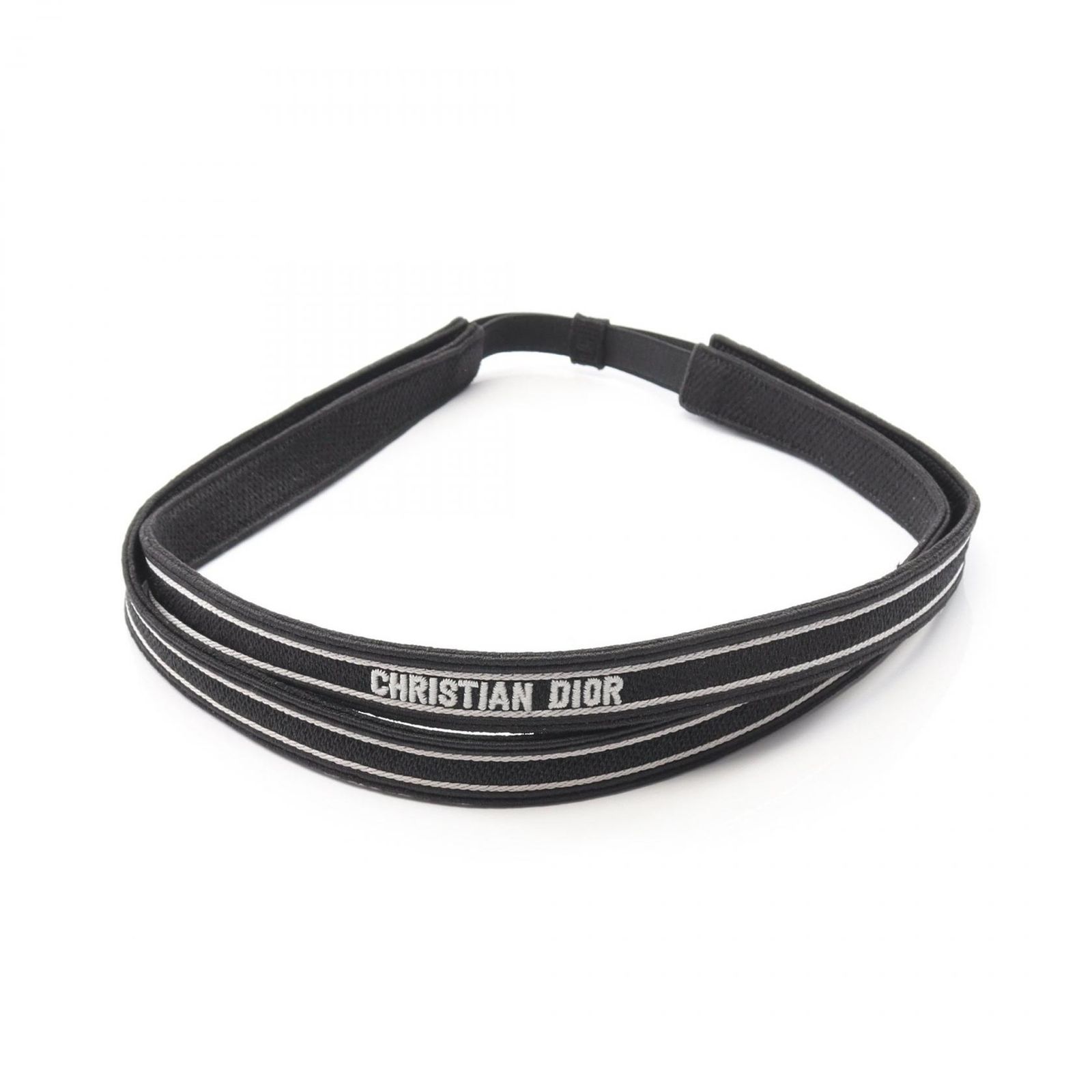 極美品　クリスチャンディオール Dior Twist リボンバレッタ ブラック ヘアアクセサリー♪【Dior】Twist リボン/ バレッタ/ おしゃれ (Dior