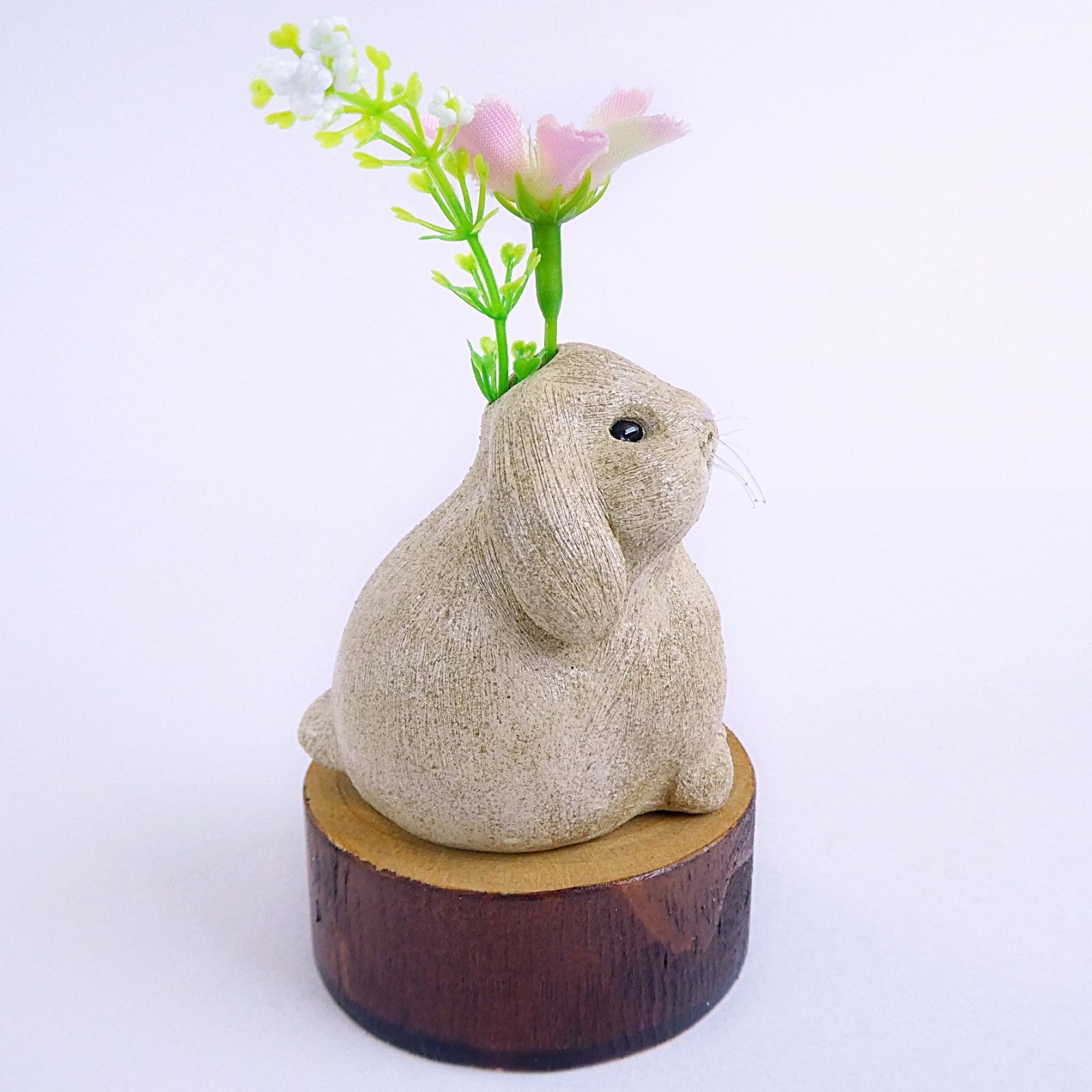 うさぎの置物(茶色/垂耳)＊ホーランドロップ＊ロップイヤー＊ドライ