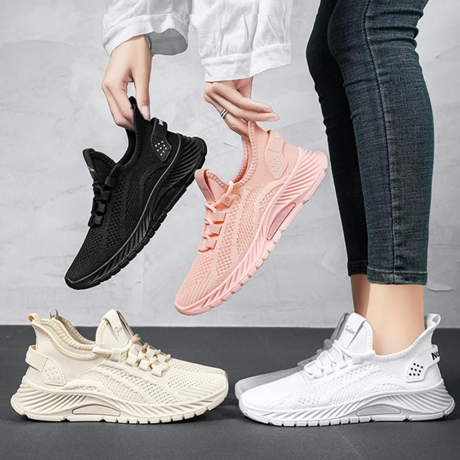 スポーツサンダルの人気ブランドランキング！【メンズ】 | メンズファッションブランドナビ レディース ニットメッシュウェッジ  レースアップスポーツシューズ アーチサポート付き 快適 高さのある厚め カジュアル 整形外科 ウ