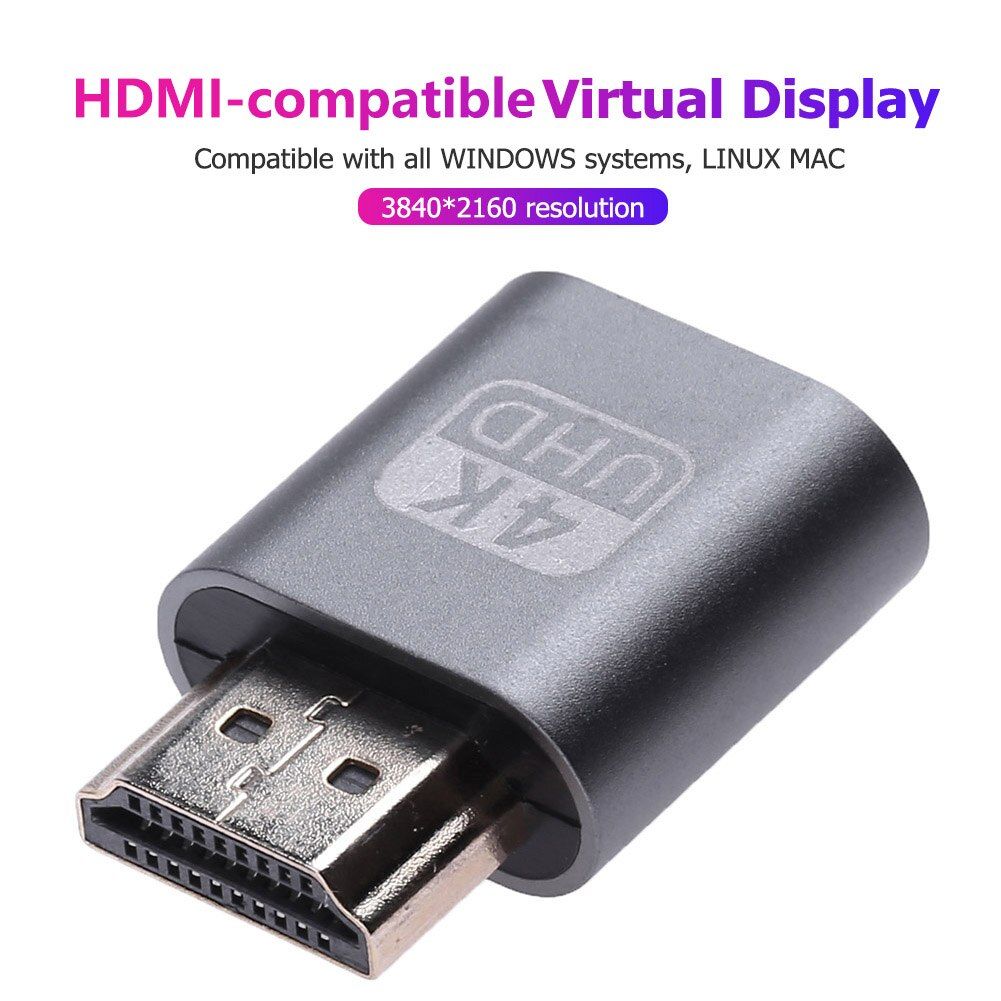 ビットコイン マイニング グラフィック用 HDMIダミー アダプター USB HDMI互換-1個グレーHDMI互換-