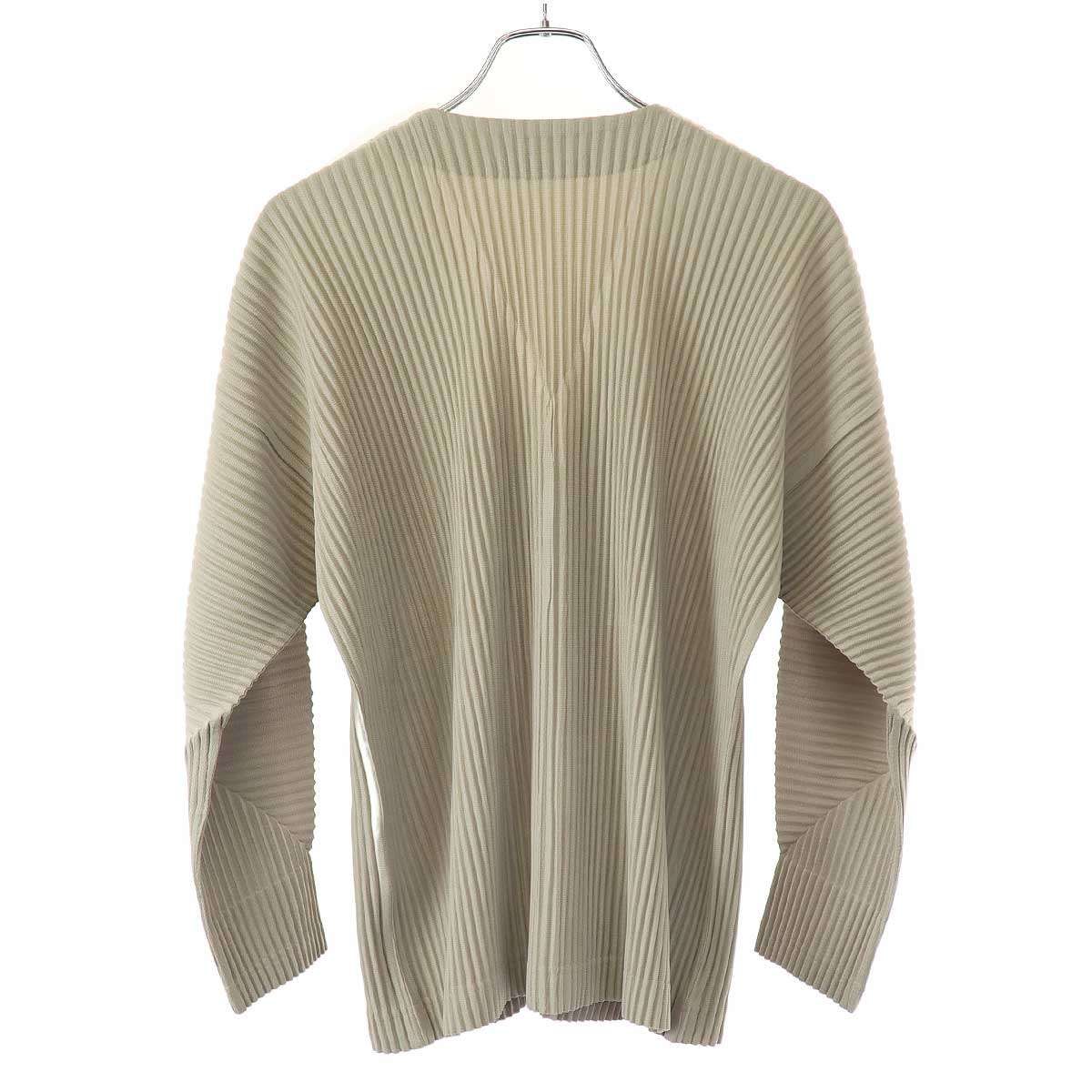 [未使用]ISSEY MIYAKE ウーリープリーツカーティガン　サイズ2 未使用]ISSEY MIYAKE ウーリープリーツカーティガン サイズ2 未