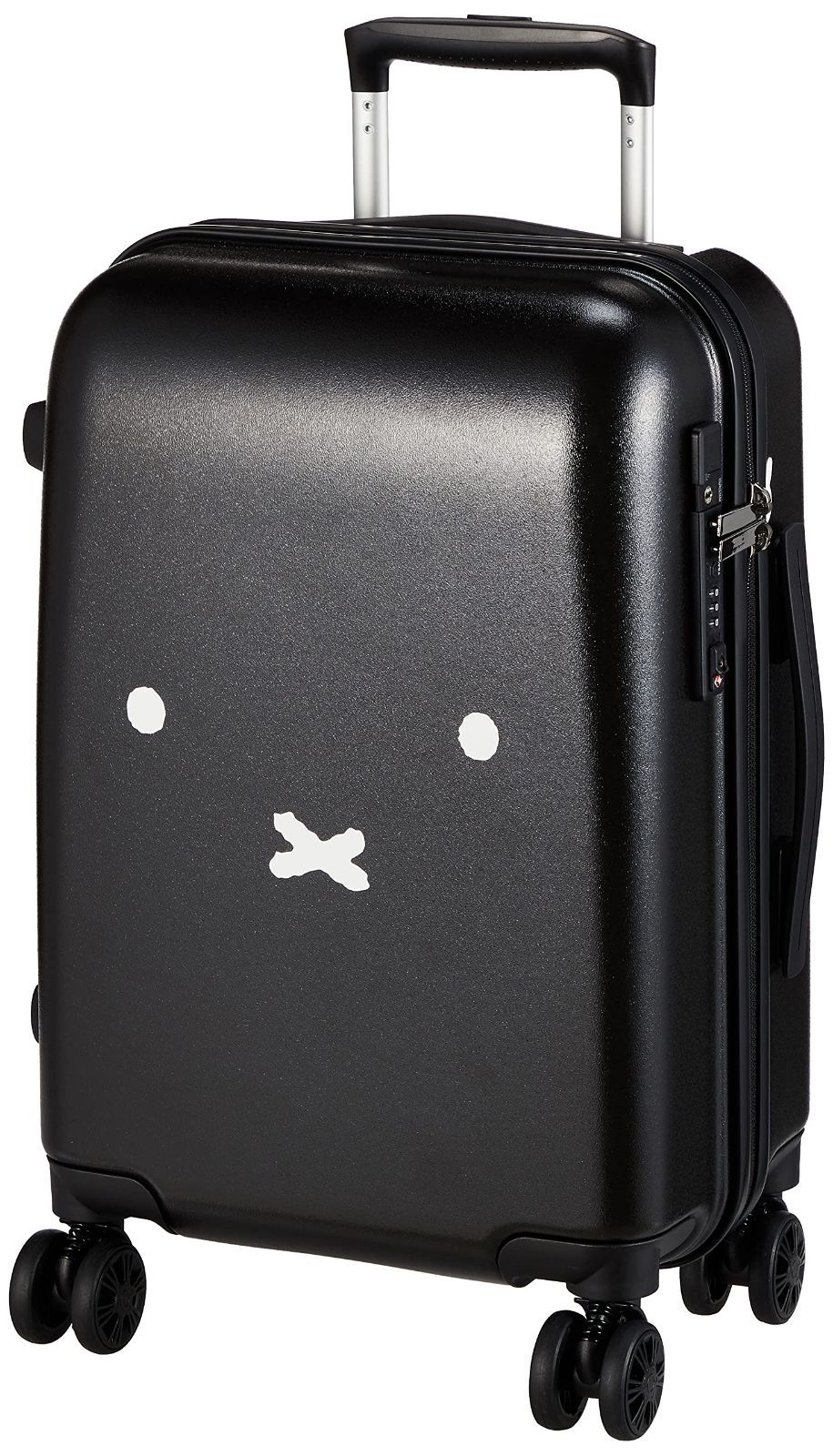 Color Sサイズ フェイスブラック シルバー ハピタス かわいさで ミッフィー スーツケース フェイスデザインシリーズ HAP2249 30L 23 cm 2.9kg Sサイズ フェイスブラック シルバー