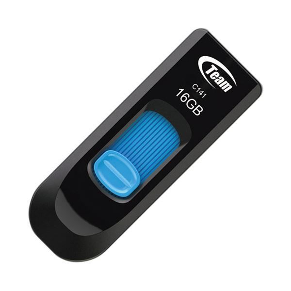 （まとめ） TEAM スライド式USBメモリ 16GB TC14116GL01