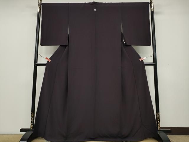 平和屋着物 上質な色無地 深紫色 正絹 CAAX4750ut