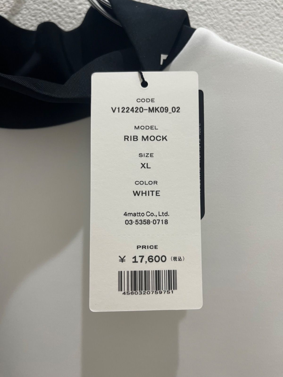V12 V-12 v12 メンズ 長袖 モックネック リブ V122420-MK09 RIB MOCK リブモック 定価17 600円 ゴルフウェア トップス 黒 白 カーキ バイカラー ストレッチ M L XL XXL 2L 大きいサイズ
