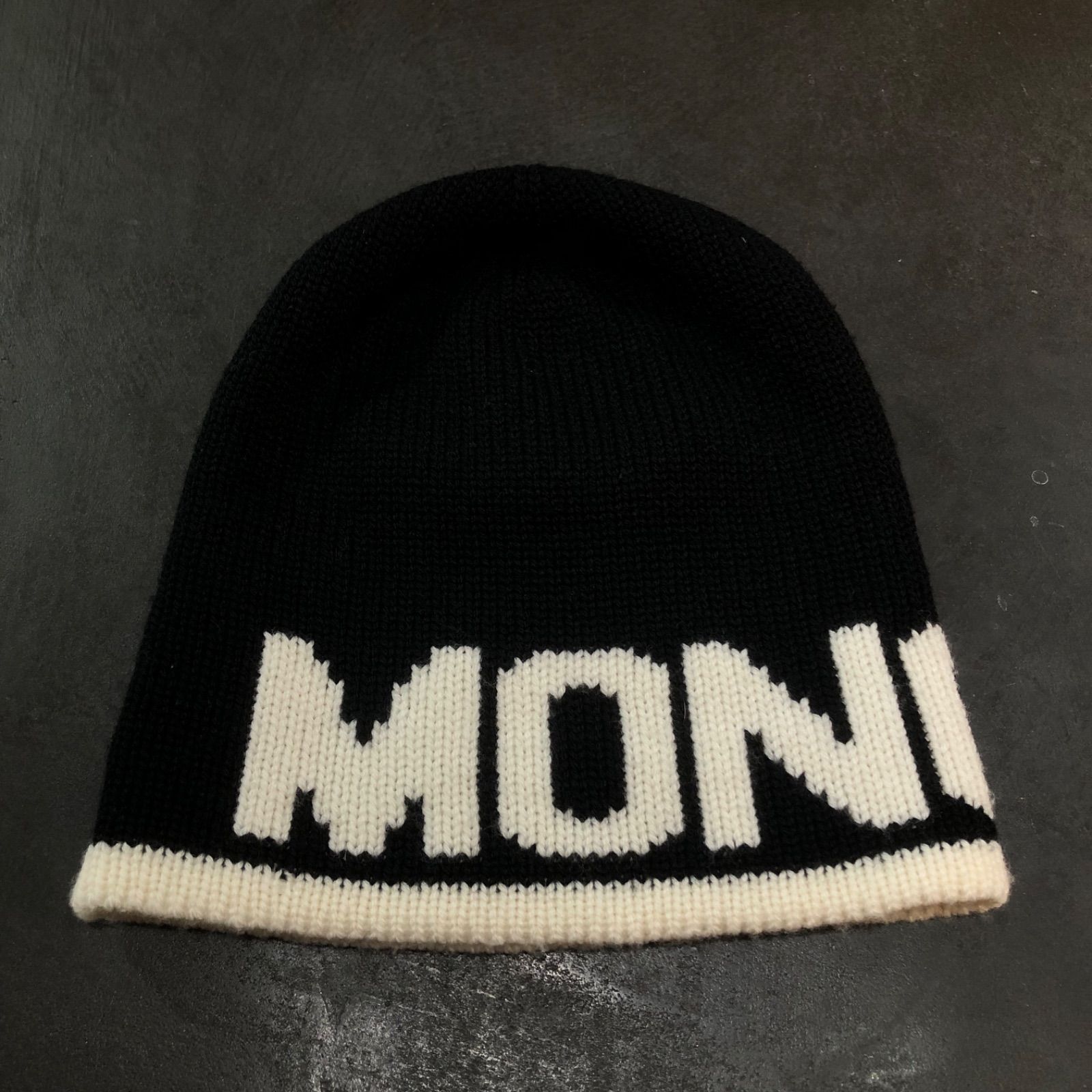 国内正規 MONCLER 22AW ロゴジャガード リブ編み ウール ニット 