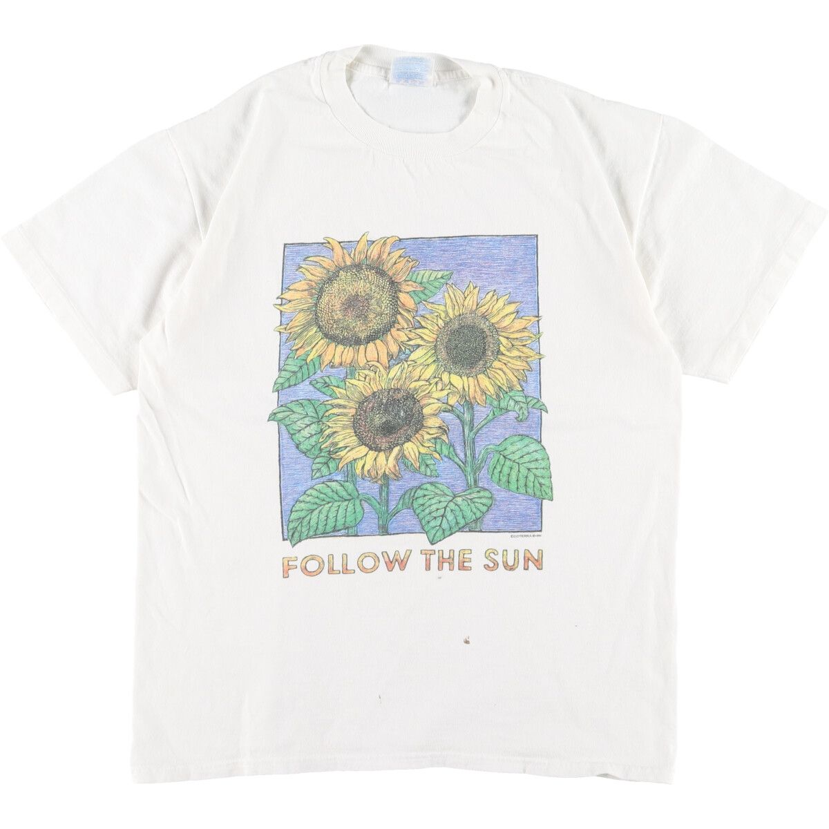 Hanes ひまわりプリント Tシャツ Lサイズ 90s（90s vintage