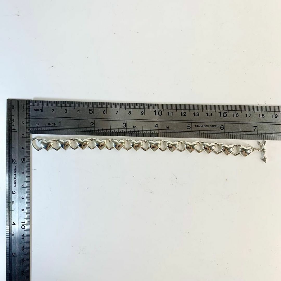 オールドティファニー 美品 パフ ハート アロー ブレスレット 希少