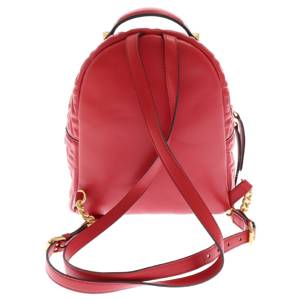 FENDI (フェンディ) FF ズッカ柄 レザーバッグパック リュック FENDI (フェンディ) FF ズッカ柄 レザーバッグパック リュック
