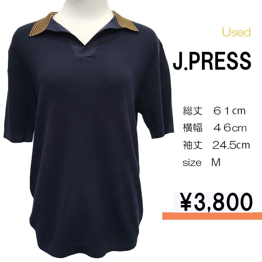 J.PRESS☆美品☆Mサイズネイビートップス綿１００％ Used|mercari商品