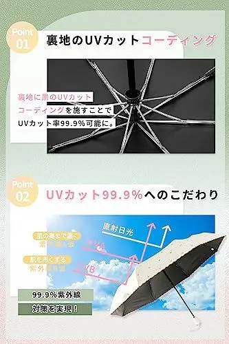 ピンク花柄 日傘 レディース 折りたたみ傘 uvカット 100 遮光 遮熱