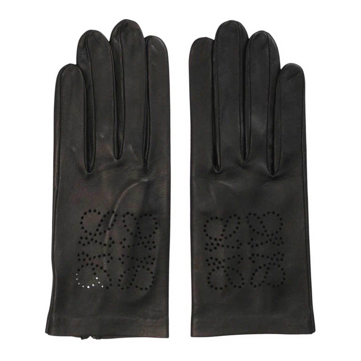 ロエベ アナグラム レザー グローブ レディース ブラック LOEWE アパレル 小物