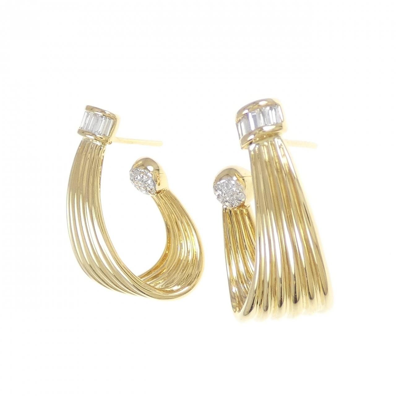 750YG/750WG/K18YG ダイヤモンド ピアス 0.50CT K18YG ダイヤモンド