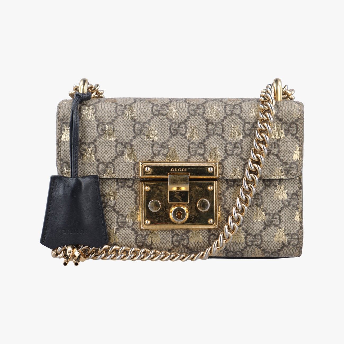 グッチGucciパドロックブラウンPVCコーティングキャンバス409487I030338852