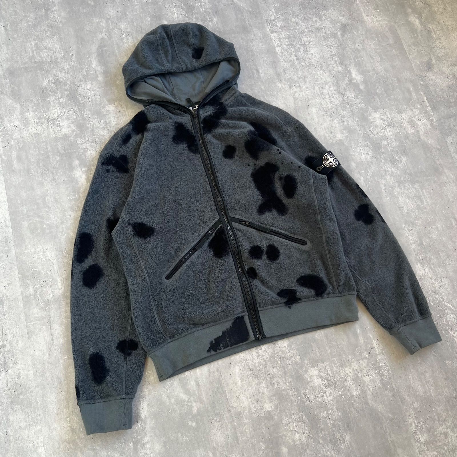 STONE ISLAND ストーンアイランド ハンドペイント まだら模様 ジップ 