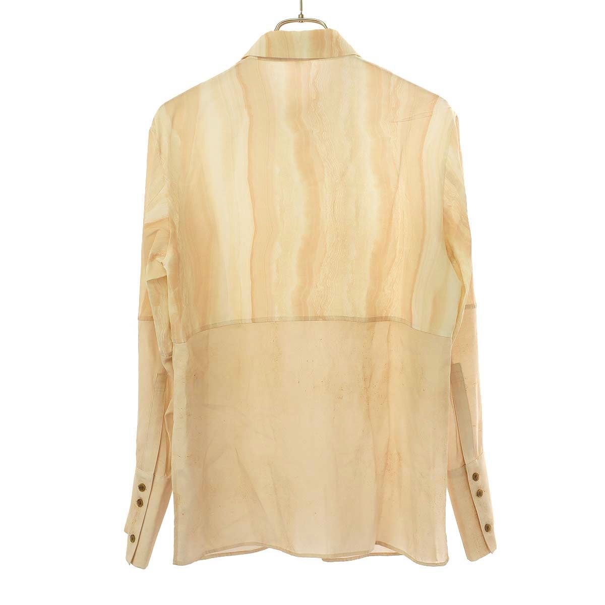 AKIRA NAKA アキラ ナカ 23AW Marble panel shirt マーブルパネル 