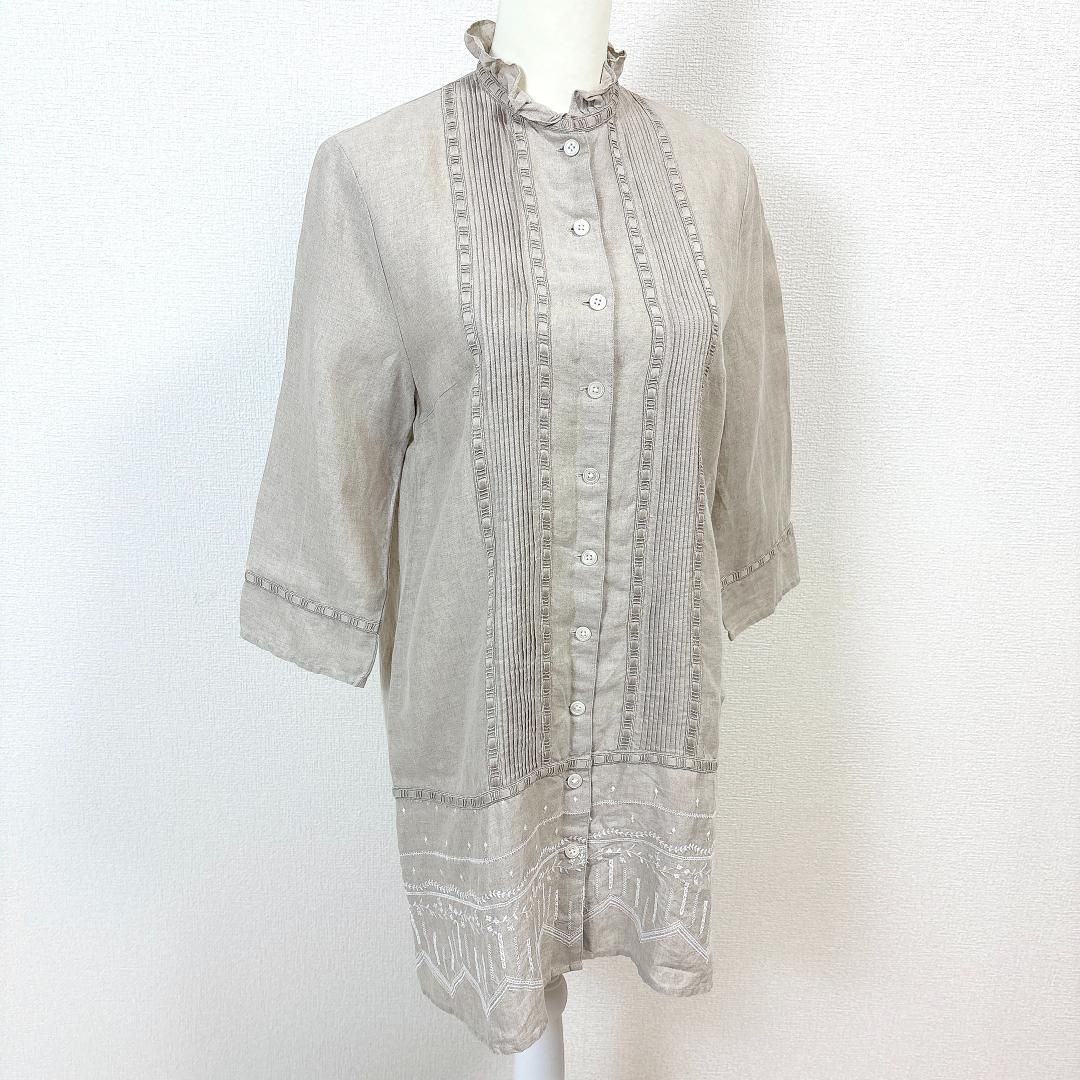 Mademoiselle NON NON リネンシャツワンピース 40