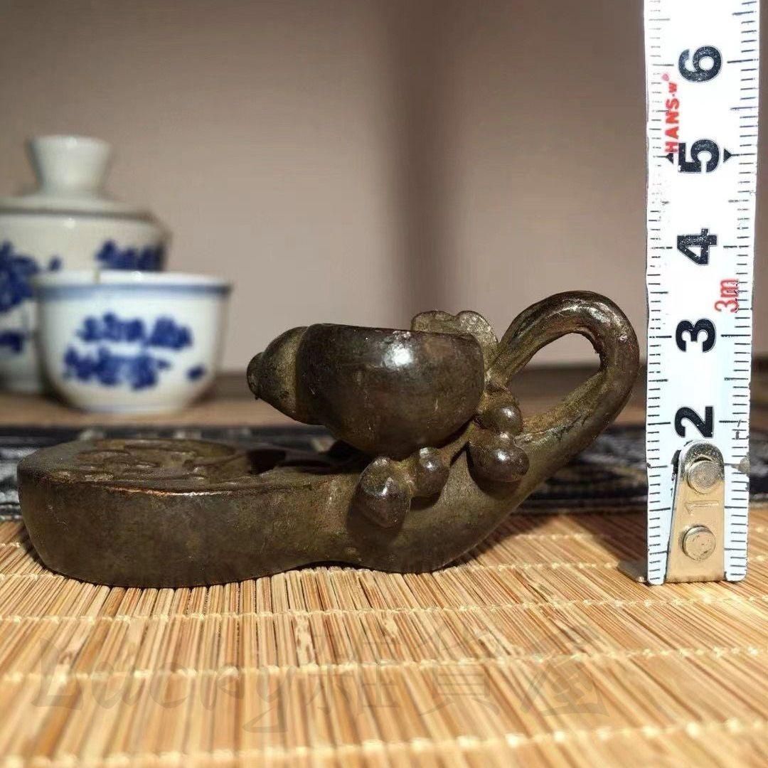銅制 瓢?福字倒流香炉 時来運転香炉 茶道禅意 装飾品 工芸品