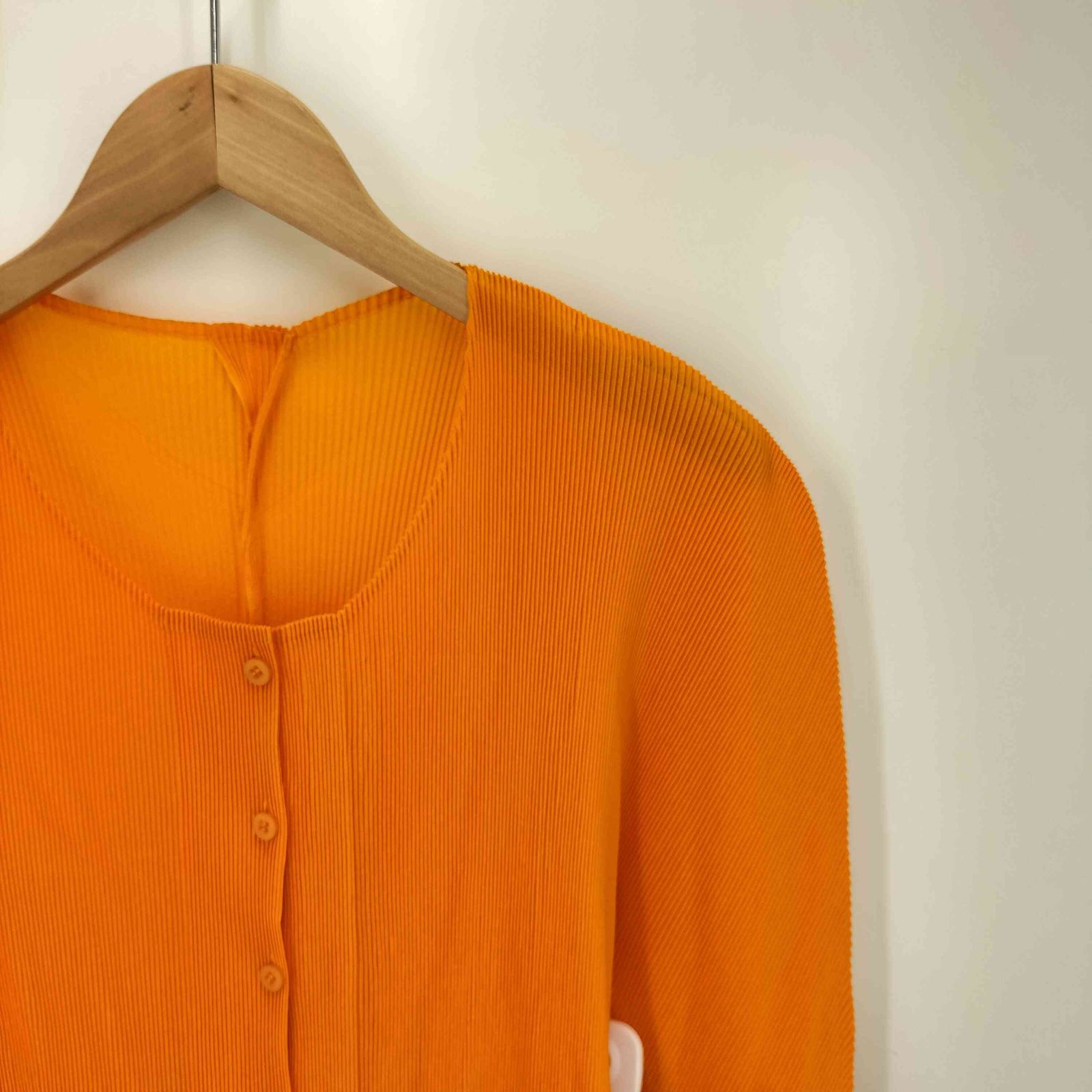 良品 プリーツプリーズ イッセイミヤケ プリーツ カーディガン ピンク 系 3